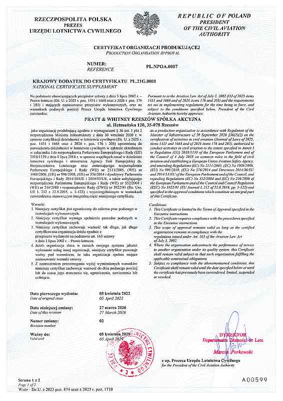 PL.NPOA.0007 Krajowy Dodatek do Certyfikatu PL.21G.0001 Str. 1.jpg [4.53 MB]